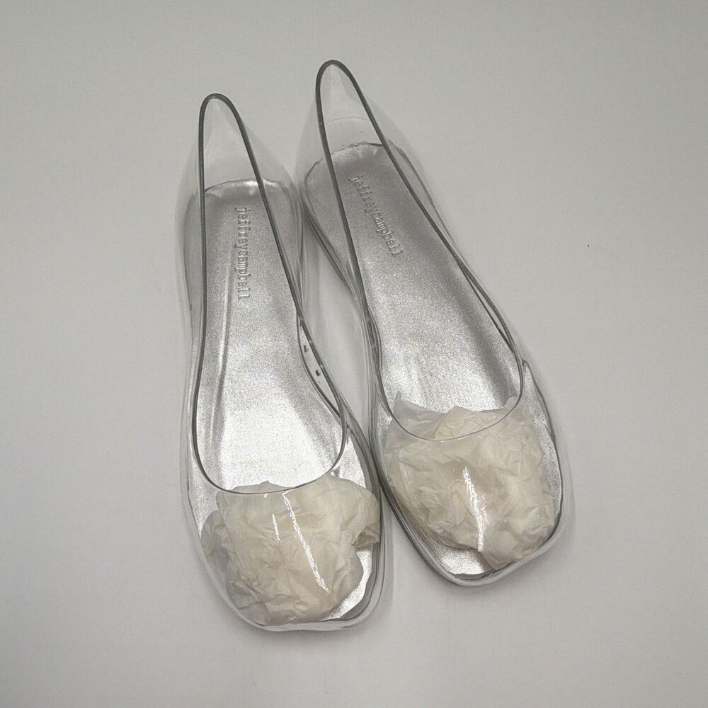 Urban Outfitters Balanced Clear Jelly Flats Shoes Transparent Size 9M NIB